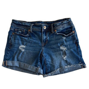 𝅺AEROPOSTALE Boyfriend distressed denim jean shorts size 0